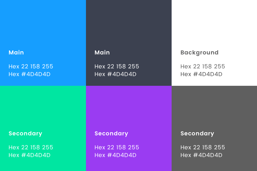 dog dash color palette - branding