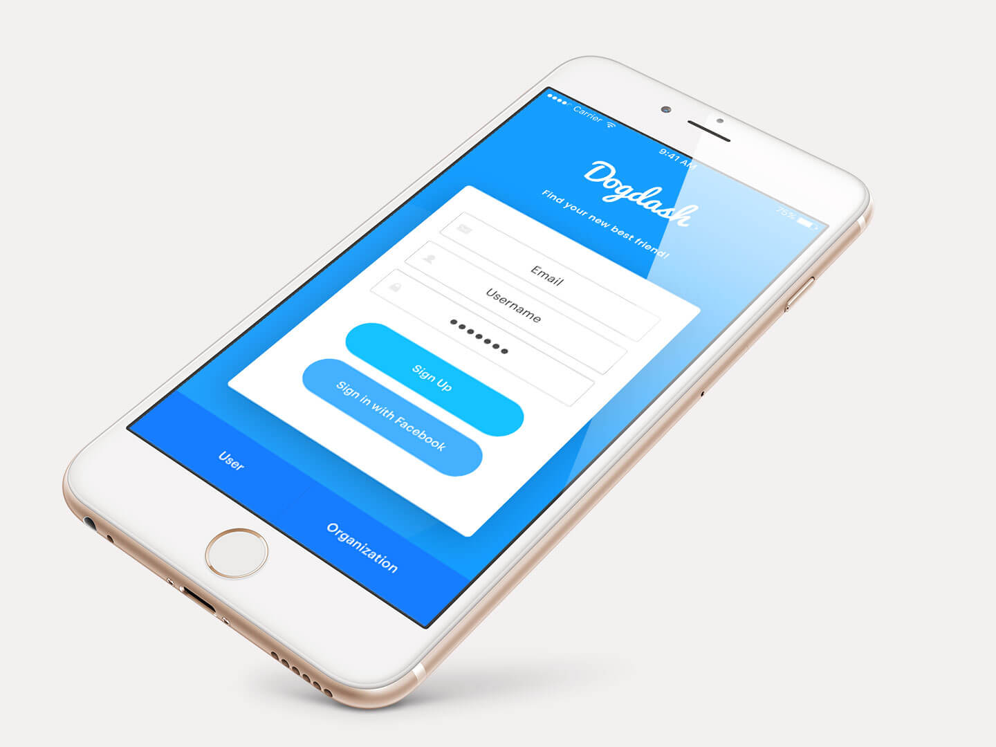 dog dash mobile - iphone mockup