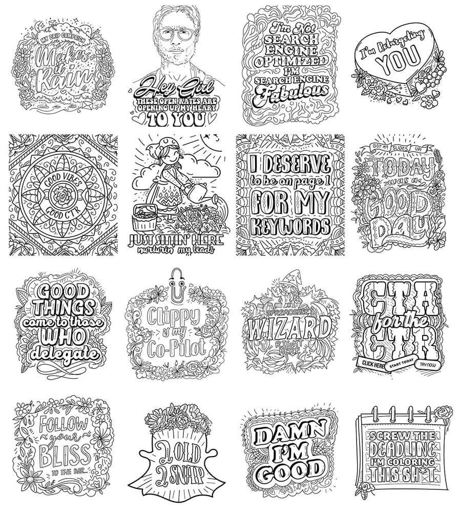 lightboard - coloring pages