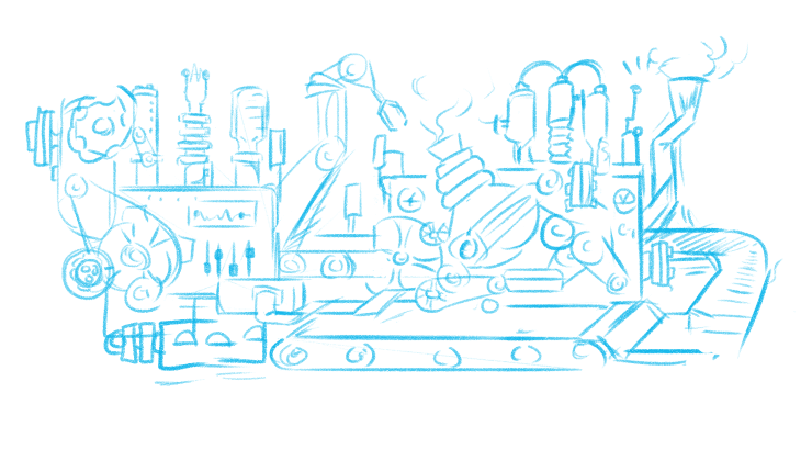 lightboard studio robot sketches 1